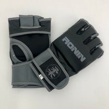 Load image into Gallery viewer, Black Leather Ronin MMA Gloves