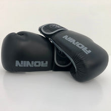 Load image into Gallery viewer, Black Leather Ronin Boxing Gloves