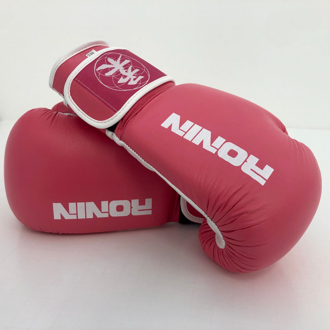 Pink Leather Ronin Boxing Gloves