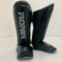 Load image into Gallery viewer, Black Leather Ronin Shin Pads